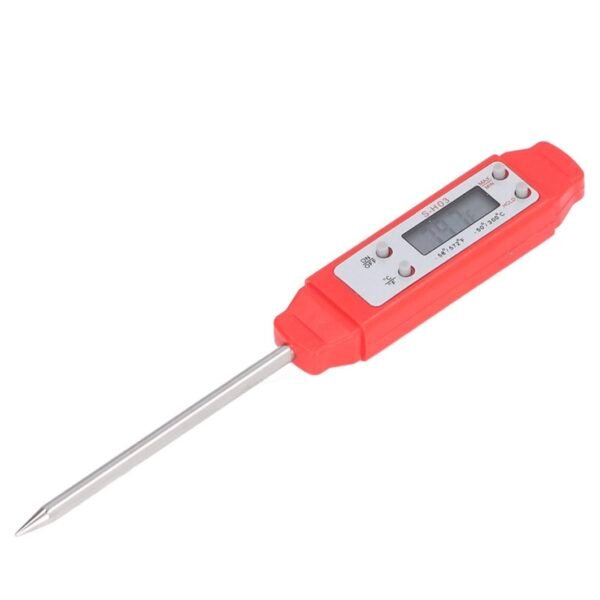 Digital Food Thermometer, Digital Food Thermometer Automatic Calibration Pen High Accuracy Electronic Pocket Thermometer Yellow for Home Use, Multifunctional Accessory (Red)
