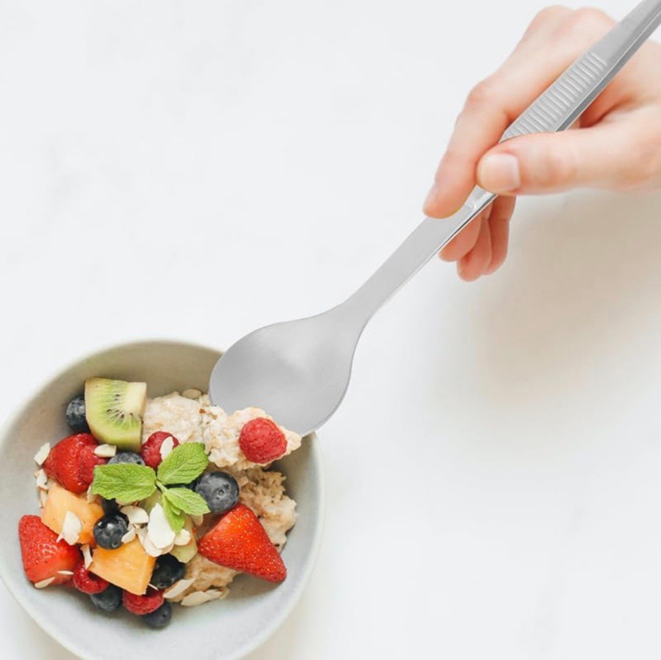 2Pcs Tasting Spoon Tweezer Stainless Steel Small Appetizer Spoons for Kitchen Tasting and Plating Cold Dish Presentation - Image 2