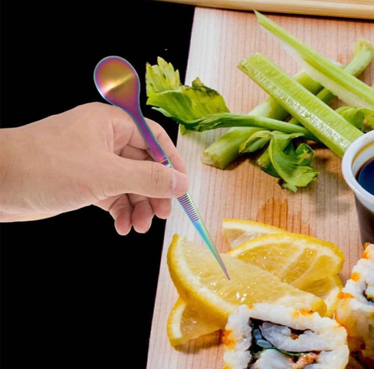 2Pcs Tasting Spoon Tweezer Stainless Steel Small Appetizer Spoons for Kitchen Tasting and Plating Cold Dish Presentation - Image 4