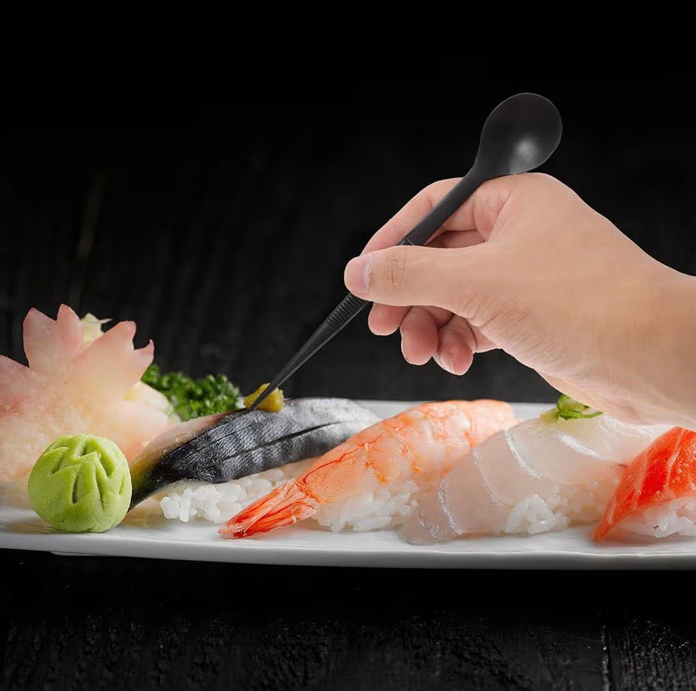 BESTOYARD Chef Tasting Spoon Tweezers Set Stainless Steel Kitchen Tool for Precise Sauce Sampling Cold Dish Plating and Culinary Presentation 6.81In - Image 8