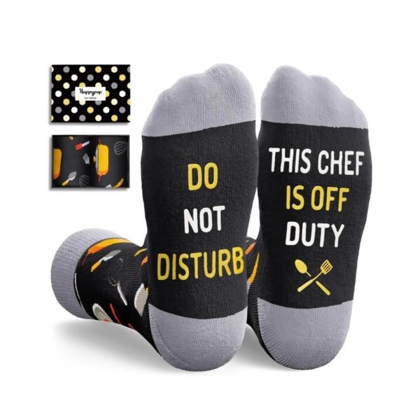 HAPPYPOP Gifts for Geek Chef - Funny Socks for Chef Men Women
