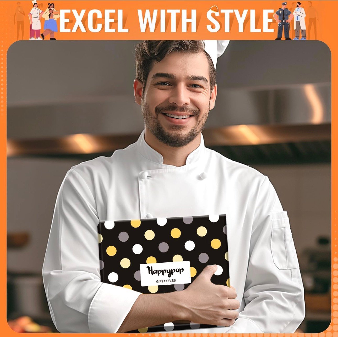 HAPPYPOP Gifts for Geek Chef - Funny Socks for Chef Men Women - Image 3