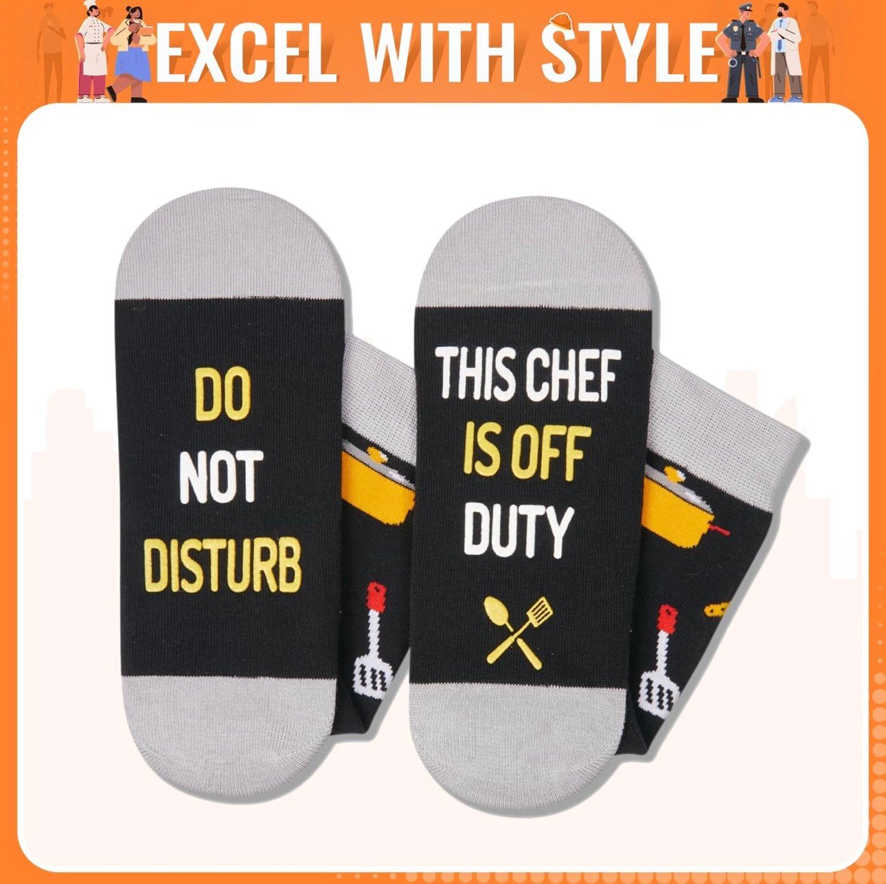 HAPPYPOP Gifts for Geek Chef - Funny Socks for Chef Men Women - Image 5