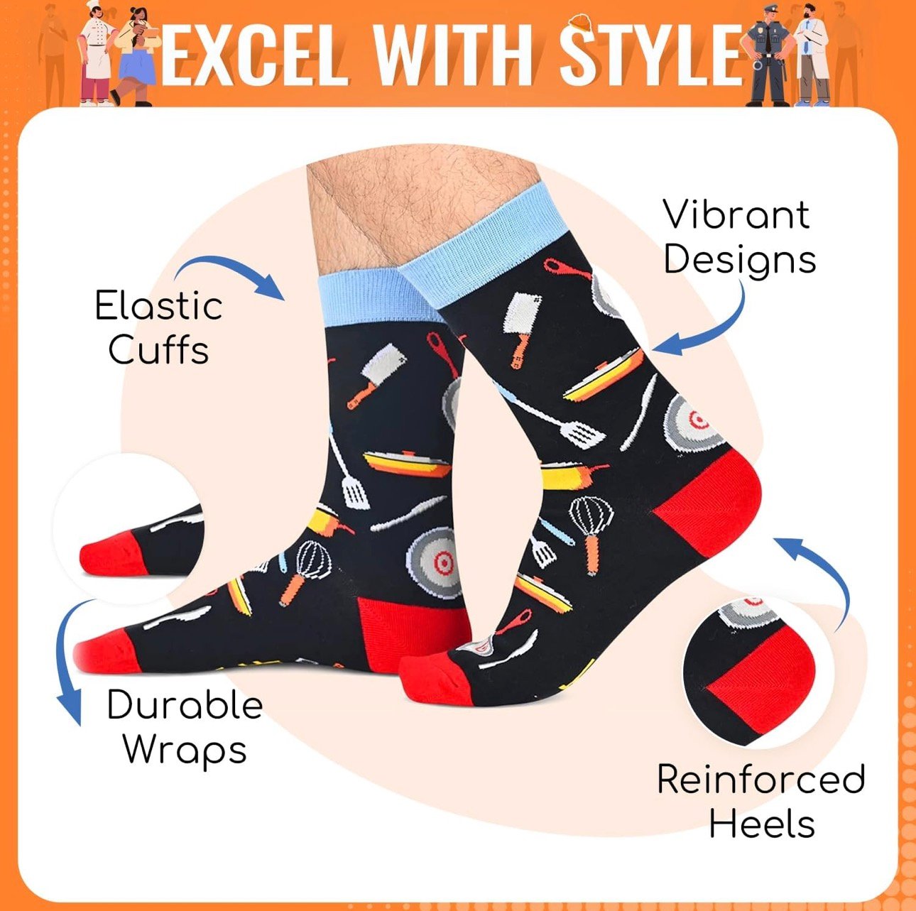 Zmart Appreciation Gifts Ideas - Socks for Chef - Image 4