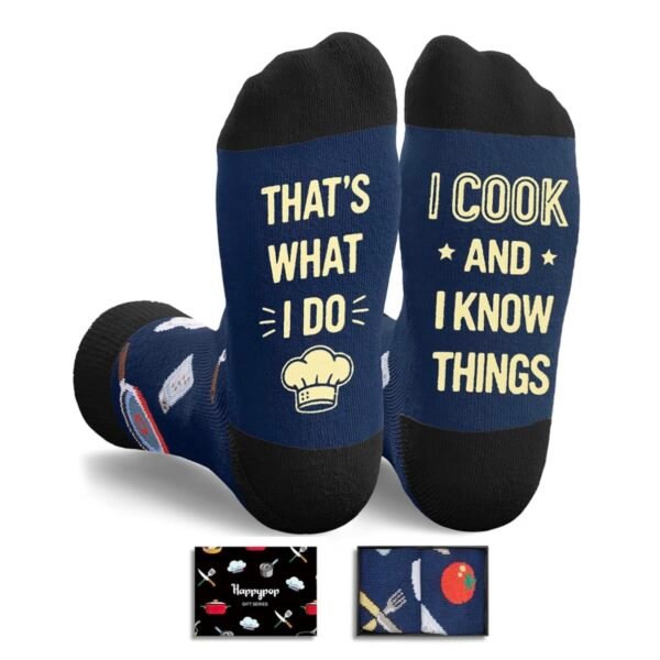 HAPPYPOP Funny Gifts for Women Men - Chef Socks