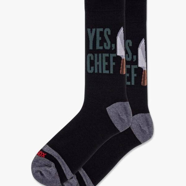 Hot Sox Men's Fun Chef Crew Socks-1 Pair Pack-Cool & Funny Novelty Gifts