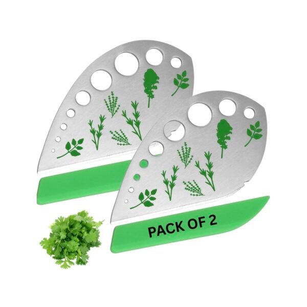 Herb Stripper – 9-Hole Stainless Steel Herb Peeler for Quick Leaf Stripping – Multi-Purpose Kale, Rosemary, and Basil Stripper with Cutting Edge – Durable & Easy to Clean Kitchen Gadget (2)