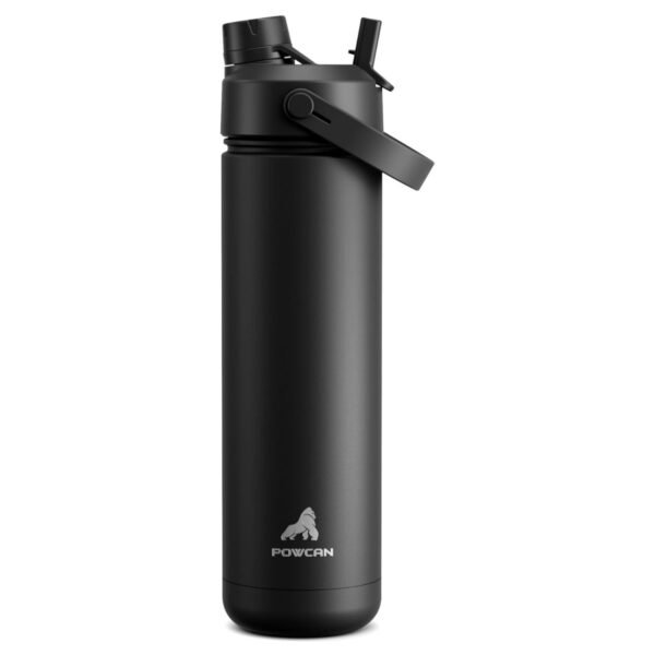 Leak-Proof, Fits in Car Cup Holder, Stainless Steel Water Bottle for Sports, Travel, and School (Dark Knight)