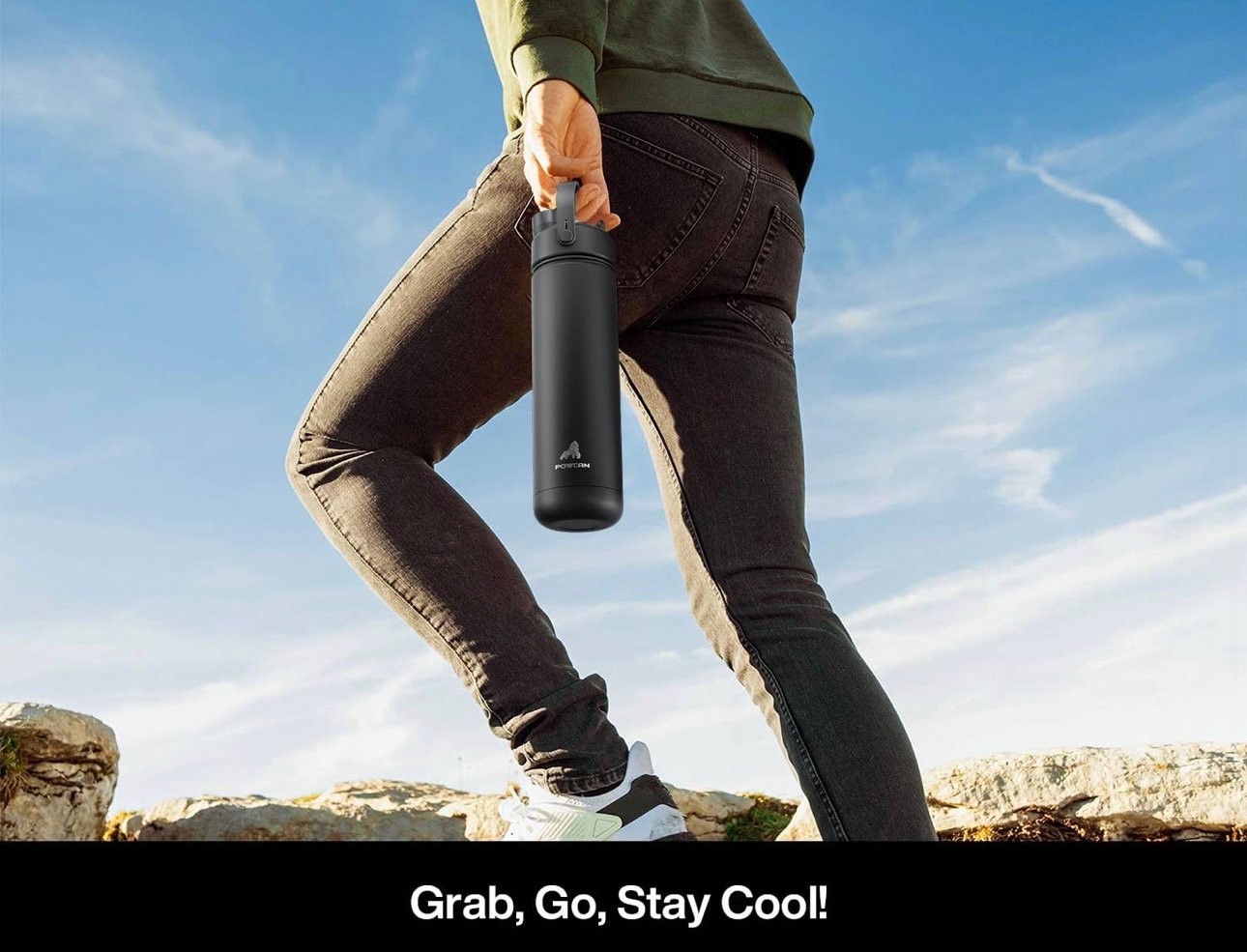 Leak-Proof, Fits in Car Cup Holder, Stainless Steel Water Bottle for Sports, Travel, and School (Dark Knight) - Image 2