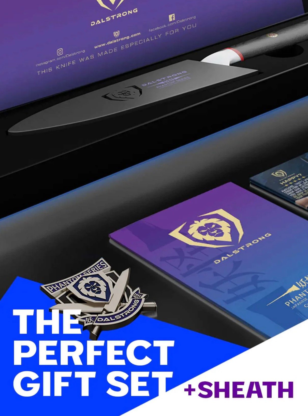 Phantom Series Chef's Knife 8" Black - Image 5