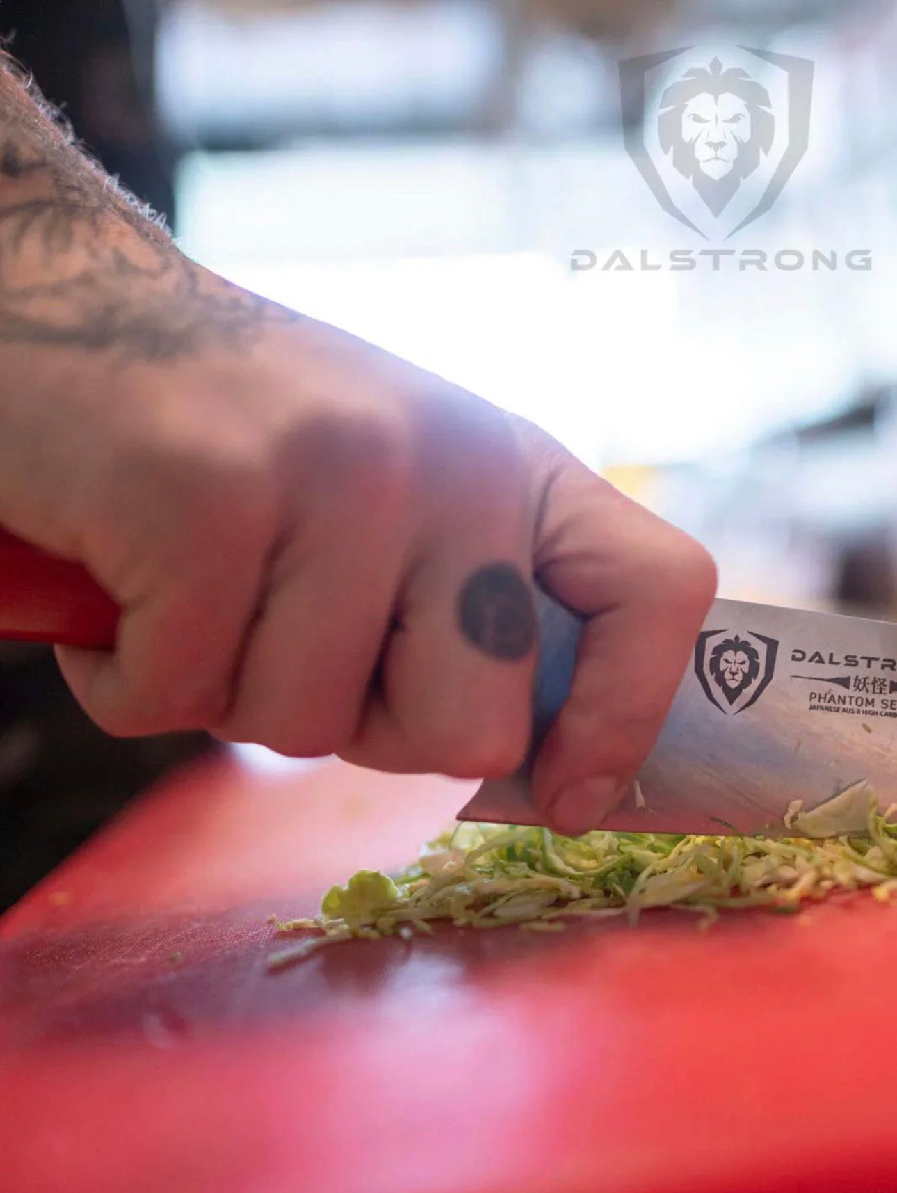 Phantom Series Chef's Knife 8" Red - Image 9