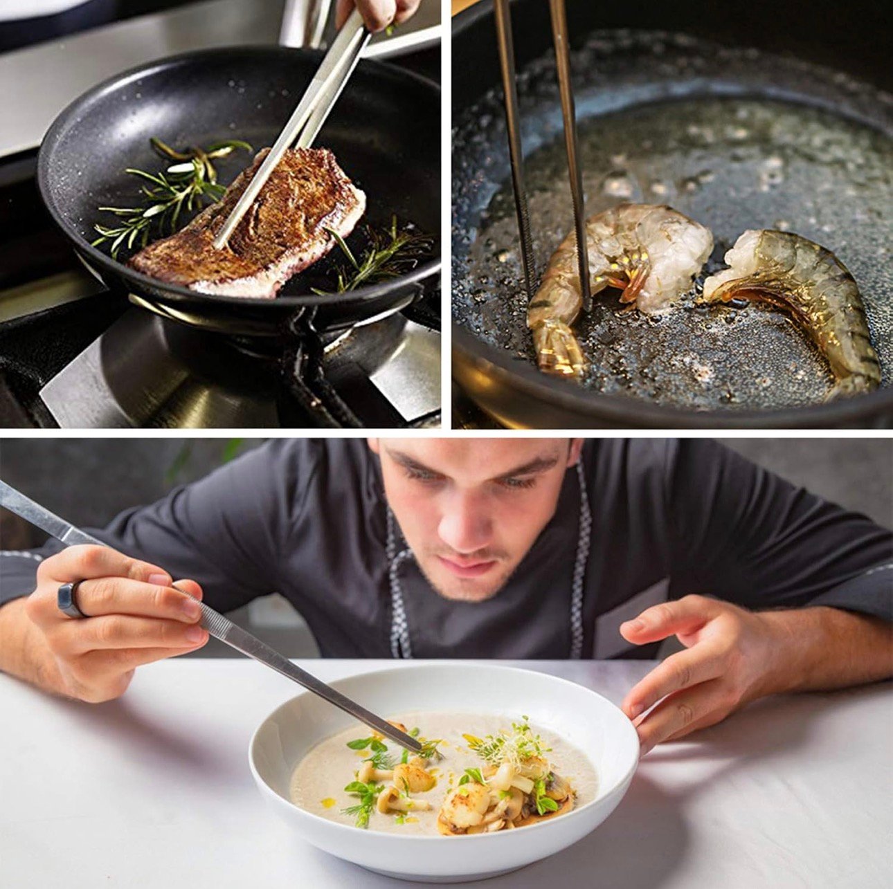 2 Pcs 12-Inch Fine Tweezer Tongs, Extra-Long Stainless Steel Tweezers Tongs - Image 5