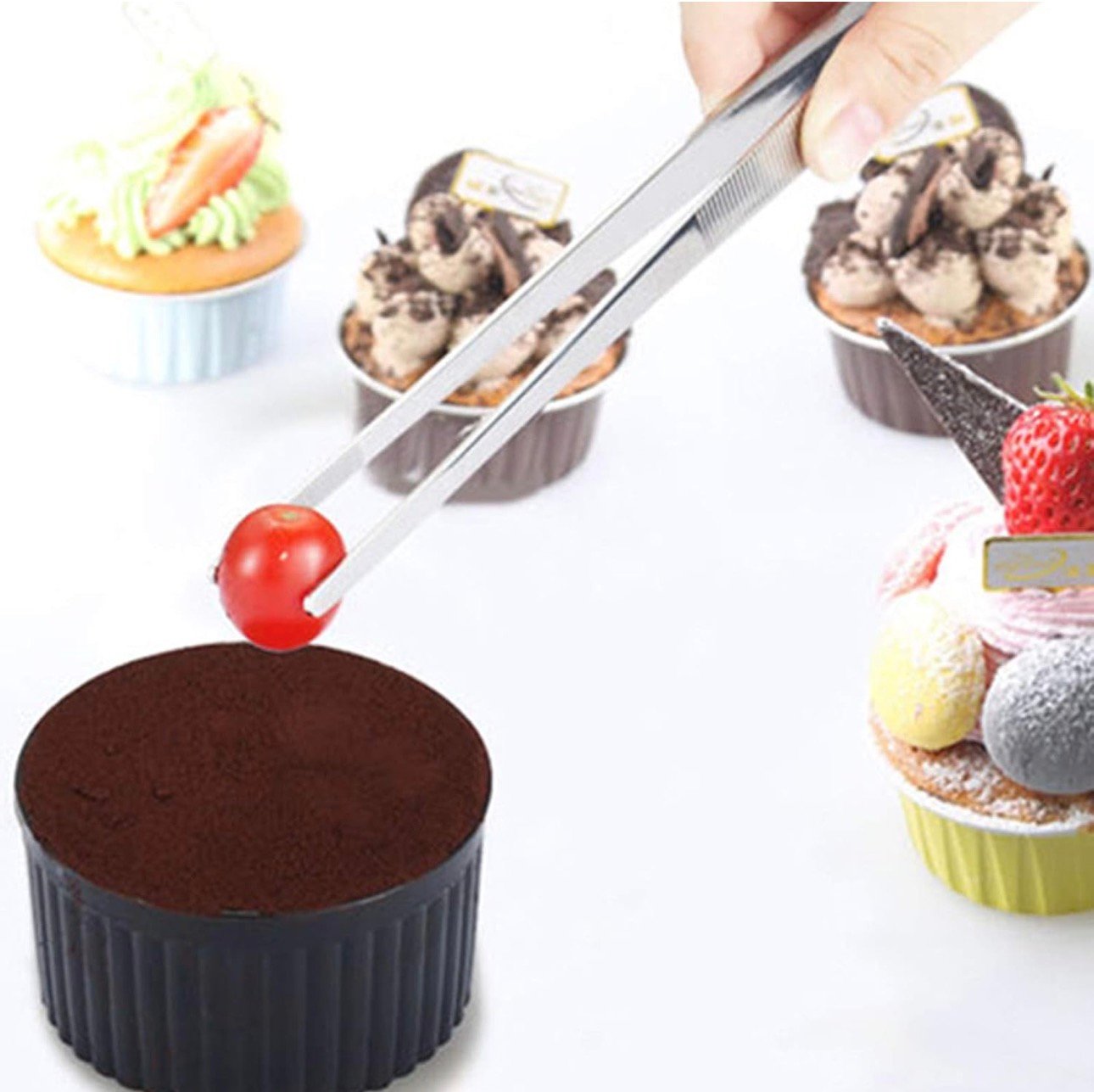 2 Pcs 12-Inch Fine Tweezer Tongs, Extra-Long Stainless Steel Tweezers Tongs - Image 7