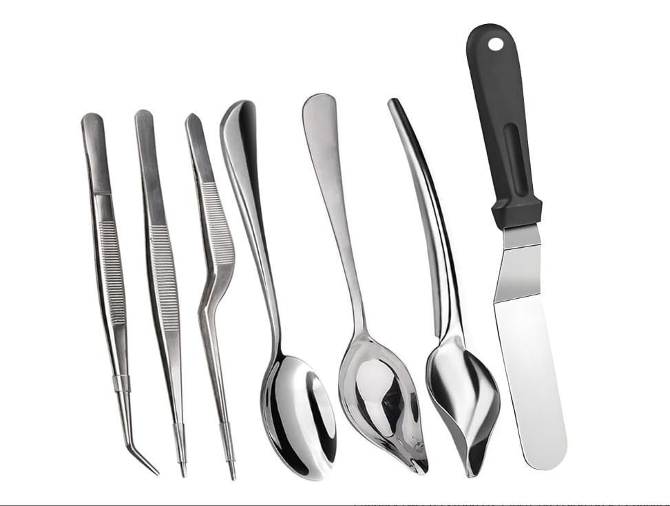 Culinary Specialty Tools,Professional Chef Plating Kit, 7 Piece, Stainless Steel
