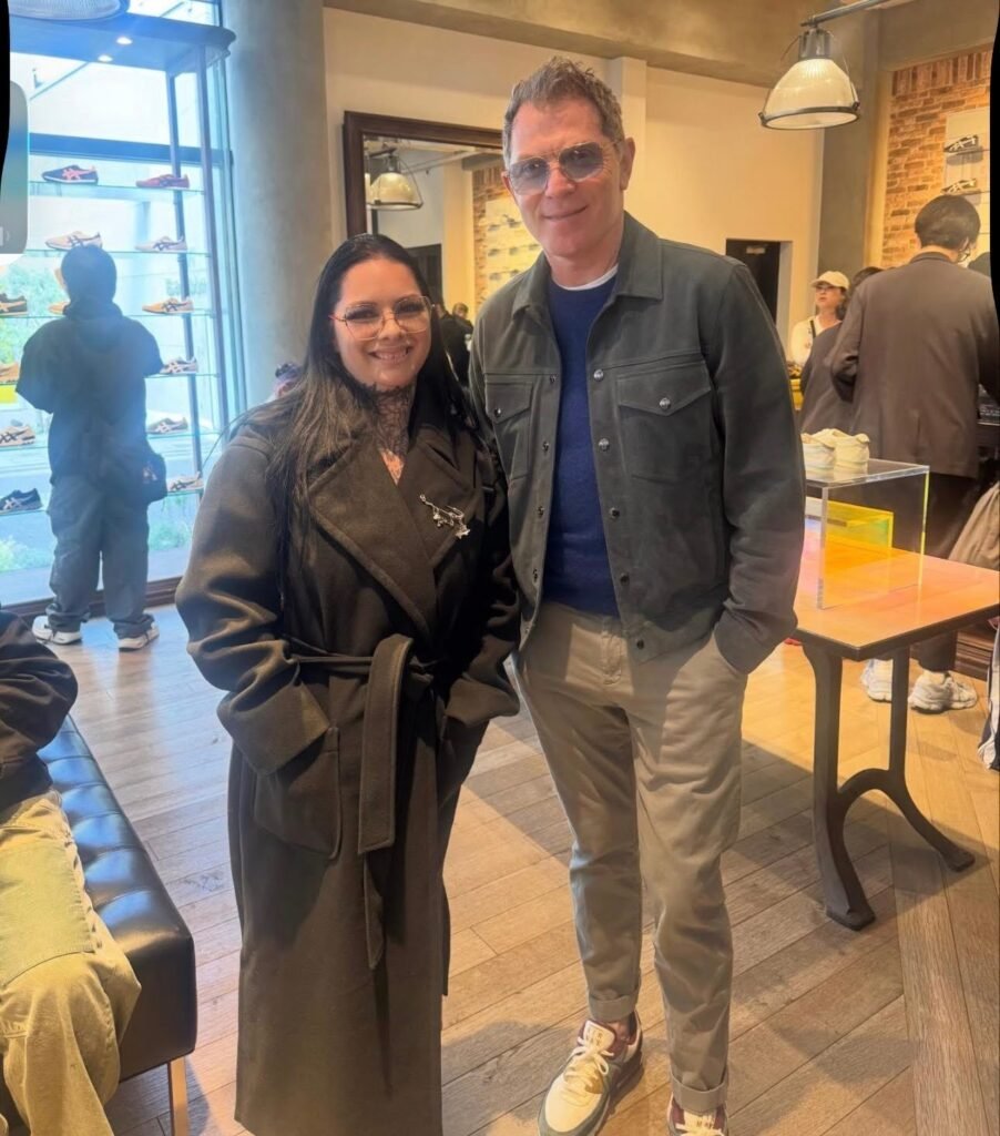 Executive Chef Olivia Cox with Chef Bobby Flay in Shibuya, Japan
